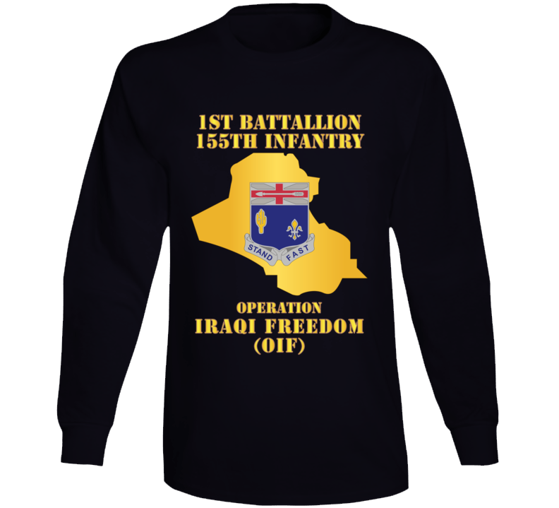 Army - 1st Bn 155th Infantry - Oif W Map Long Sleeve