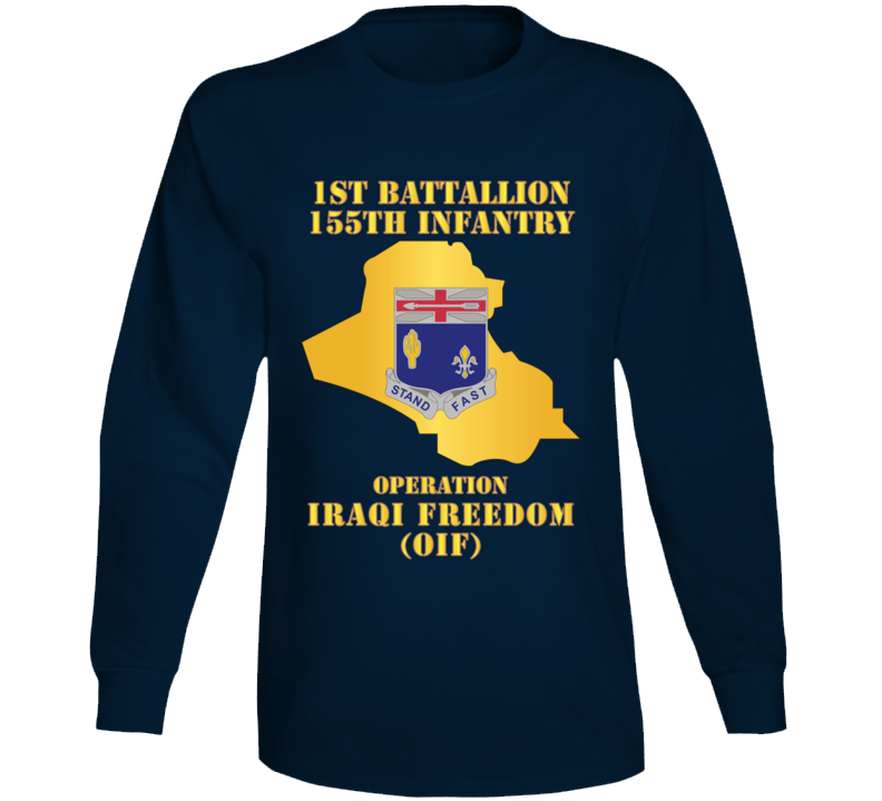 Army - 1st Bn 155th Infantry - Oif W Map Long Sleeve