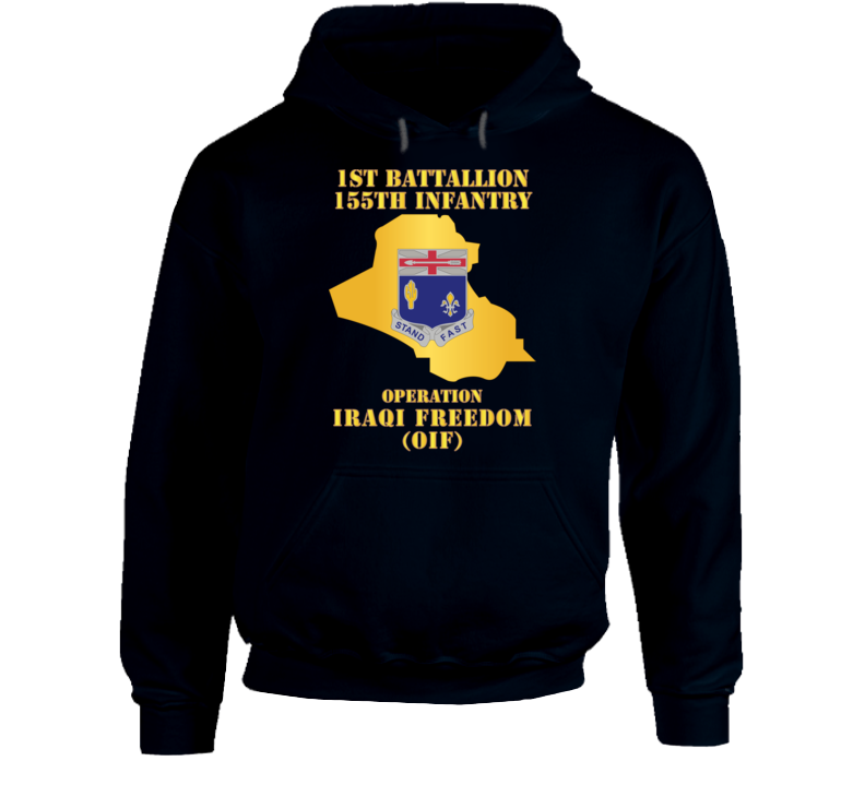 Army - 1st Bn 155th Infantry - Oif W Map Hoodie