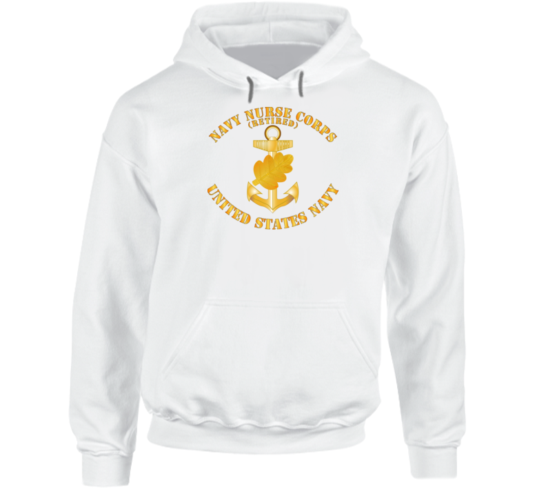 Navy - Navy Nurse Corps Pin - Retired W Txt Hoodie