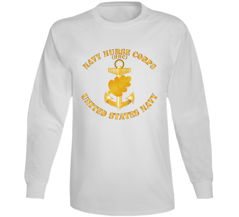 Navy - Navy Nurse Corps Pin W Txt Long Sleeve