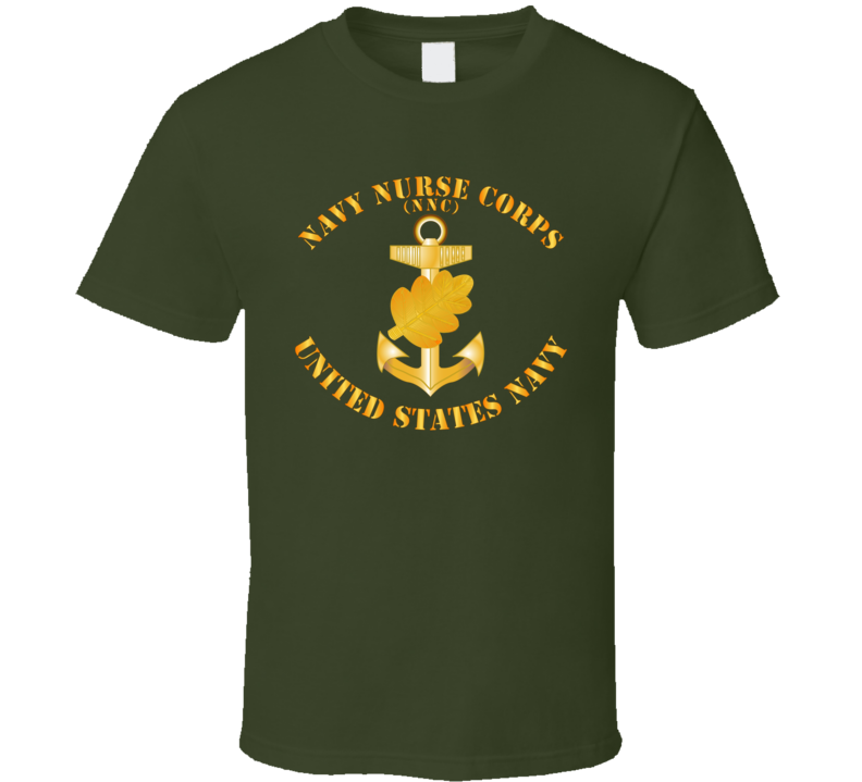 Navy - Navy Nurse Corps Pin W Txt T Shirt