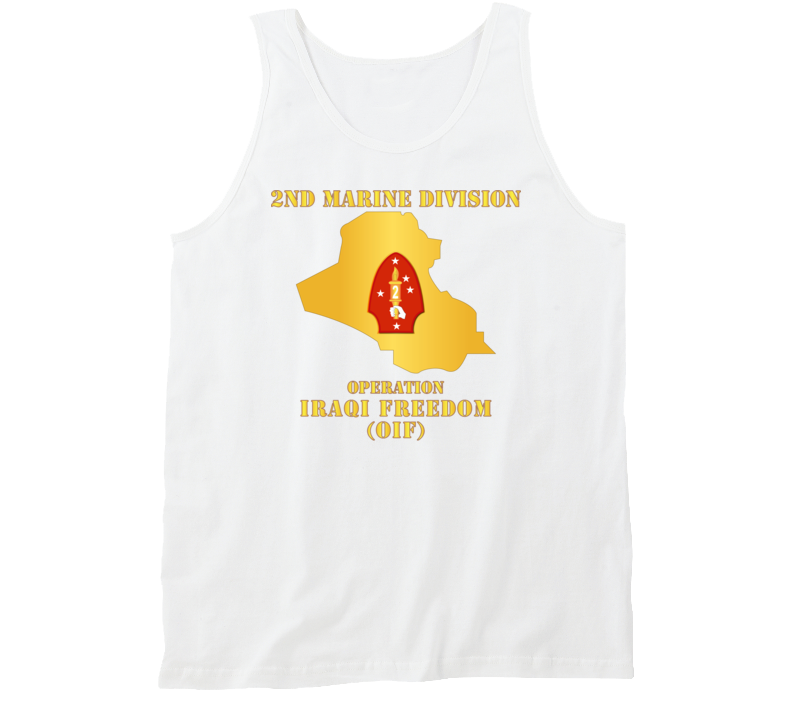 Usmc - 2nd Marine Division - Oif W Map Tanktop Tanktop