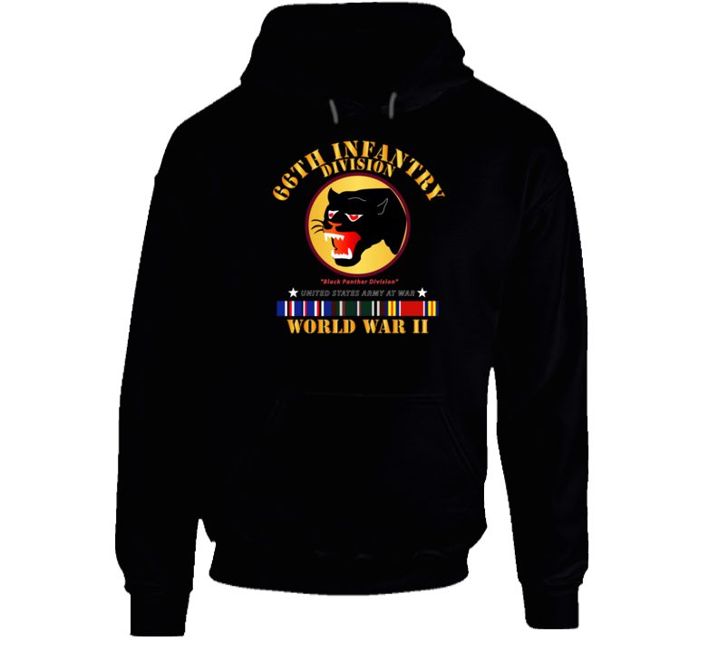 Army - 66th Infantry Division - Black Panther Division - Wwii W Eu Svc T Shirt Hoodie