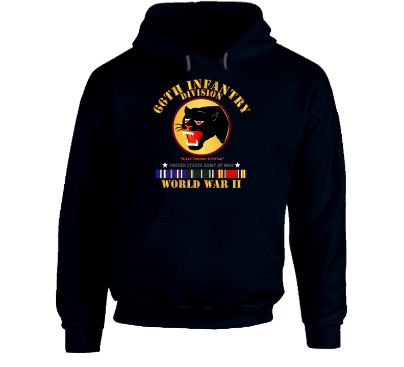 Army - 66th Infantry Division - Black Panther Division - Wwii W Eu Svc T Shirt Hoodie