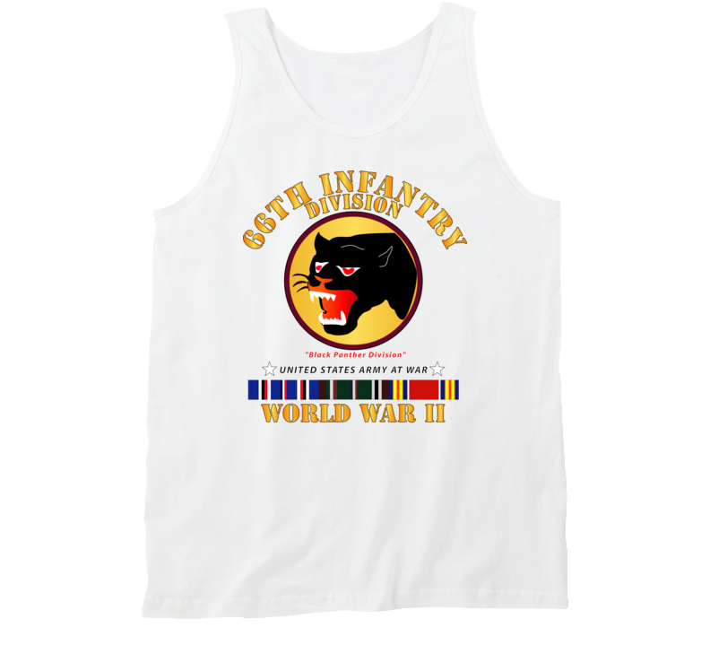 Army - 66th Infantry Division - Black Panther Division - Wwii W Eu Svc Tanktop