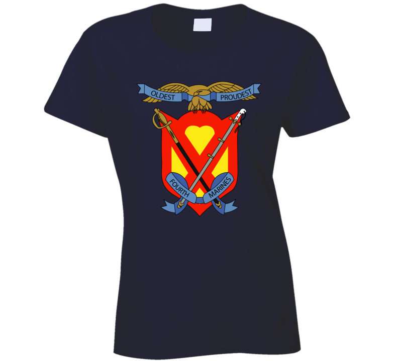 Usmc - 4th Marine Regiment T Shirt Ladies