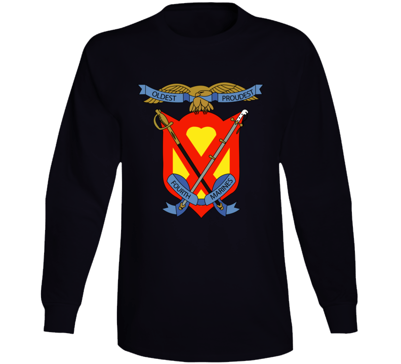 Usmc - 4th Marine Regiment T Shirt Long Sleeve