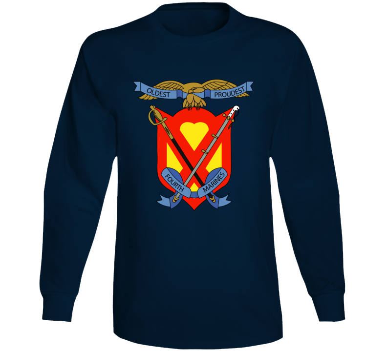 Usmc - 4th Marine Regiment T Shirt Long Sleeve