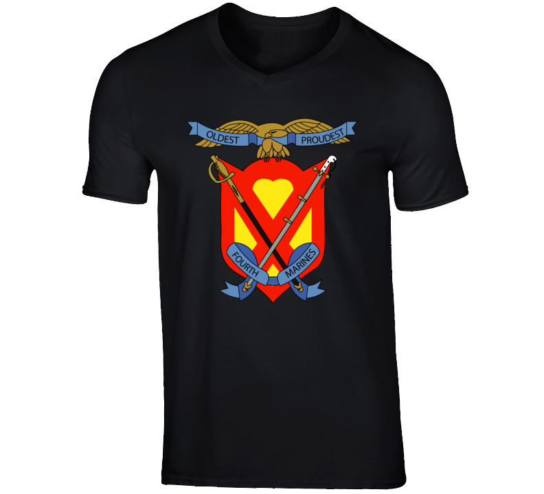 Usmc - 4th Marine Regiment V-neck