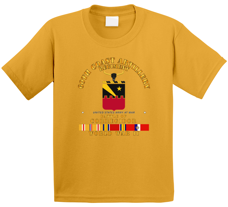 Army - 60th Coast Artillery Regiment - Battle Of Corregidor - Wwii W Pac Svc Kids