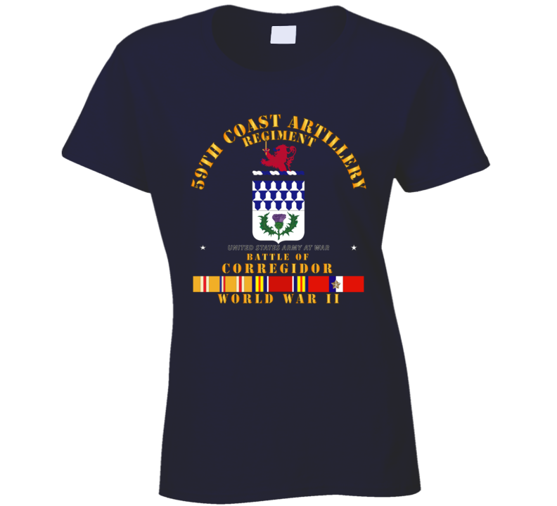 Army - 59th Coast Artillery Regiment - Battle Of Corregidor - Wwii W Pac Svc Ladies
