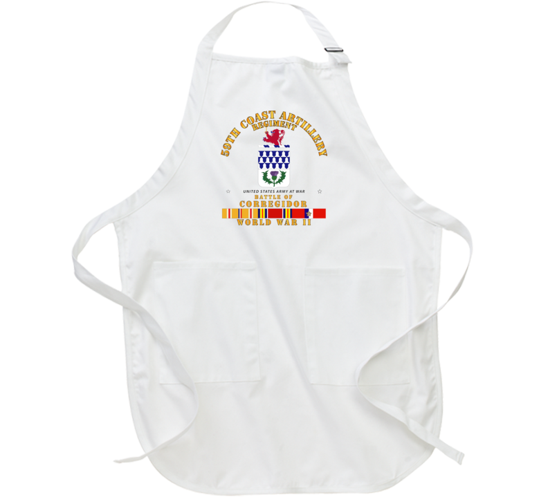 Army - 59th Coast Artillery Regiment - Battle Of Corregidor - Wwii W Pac Svc Apron