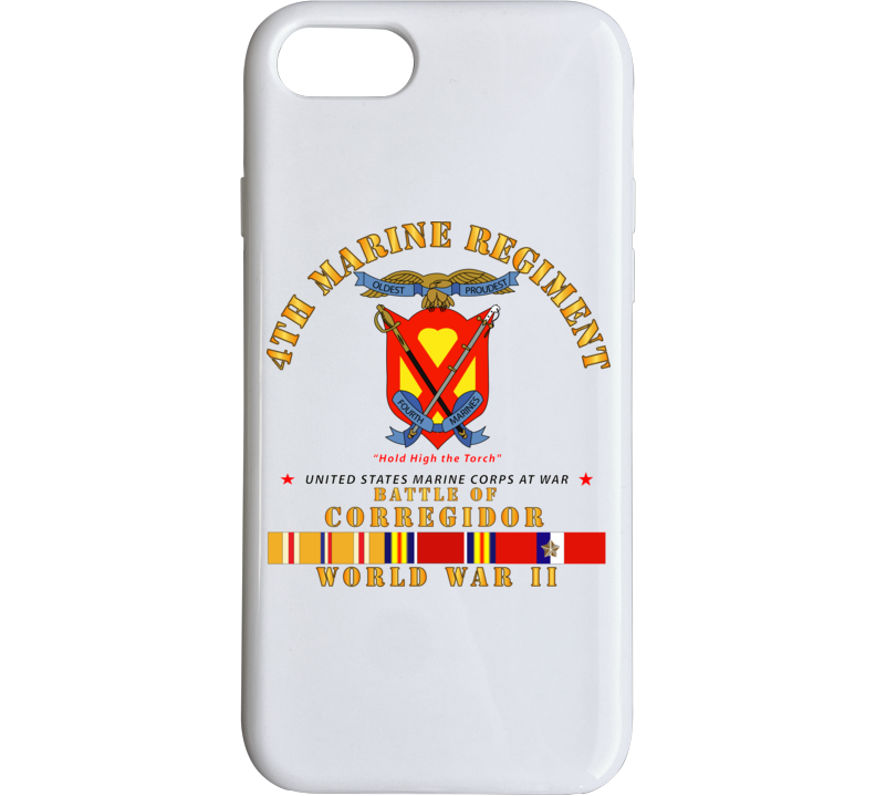 Usmc - 4th Marine Regiment - Battle Of Corregidor - Wwii W Pac Svc Phone Case