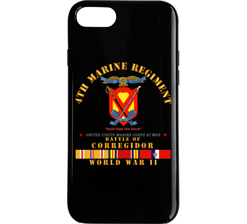 Usmc - 4th Marine Regiment - Battle Of Corregidor - Wwii W Pac Svc Phone Case