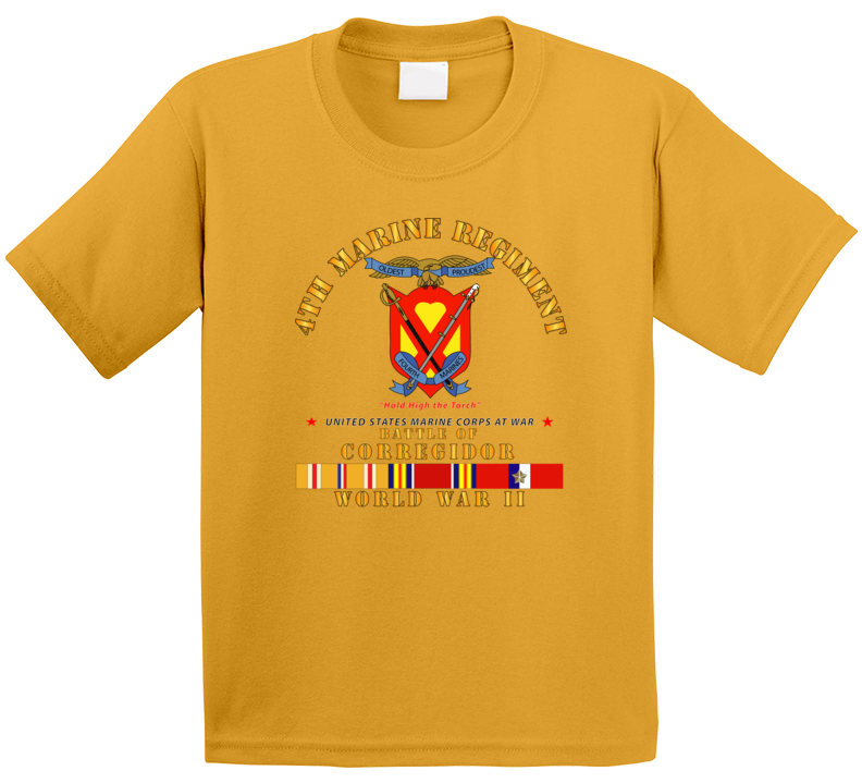 Usmc - 4th Marine Regiment - Battle Of Corregidor - Wwii W Pac Svc Kids