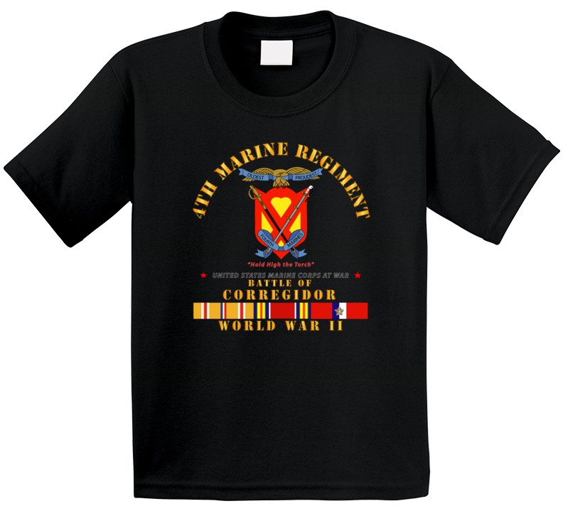 Usmc - 4th Marine Regiment - Battle Of Corregidor - Wwii W Pac Svc Kids