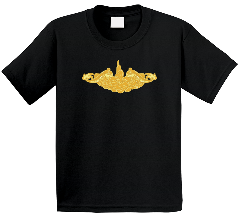 Navy - Submarine Gold Badge Kids T Shirt