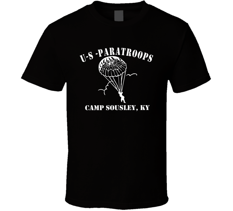 Usmc - Us Paratroops Camp Sousley - White T Shirt