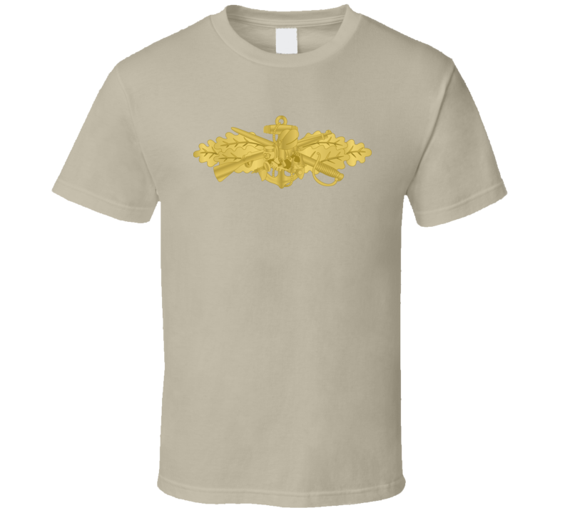 Navy - Seabee Combat Warfare Spec Badge - Of Wo Txt T Shirt