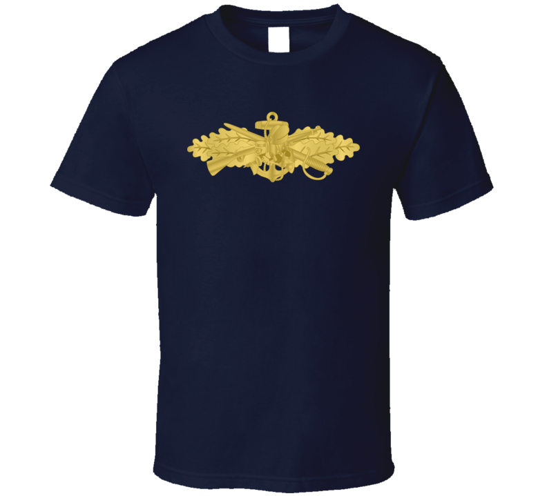 Navy - Seabee Combat Warfare Spec Badge - Of Wo Txt T Shirt
