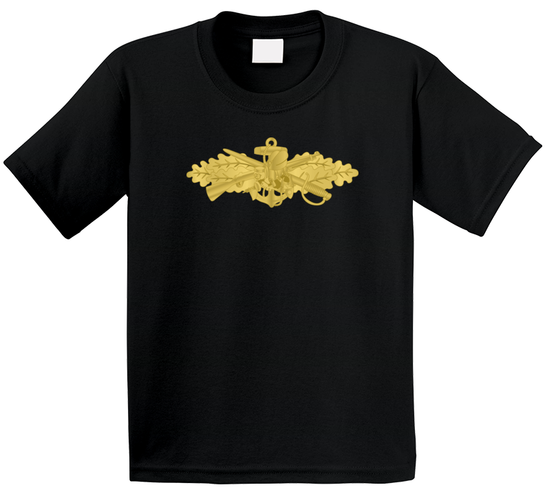 Navy - Seabee Combat Warfare Spec Badge - Of Wo Txt T Shirt