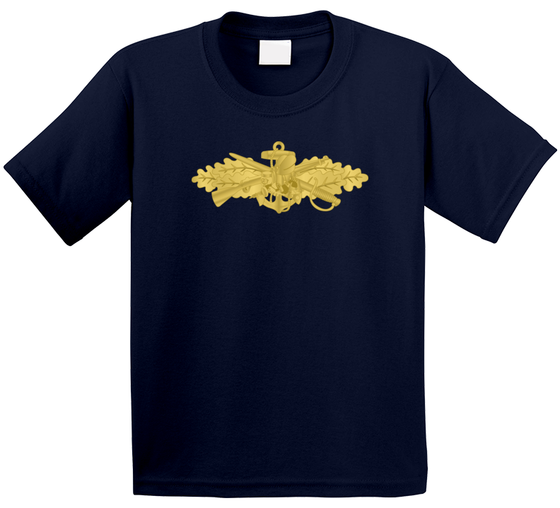 Navy - Seabee Combat Warfare Spec Badge - Of Wo Txt T Shirt