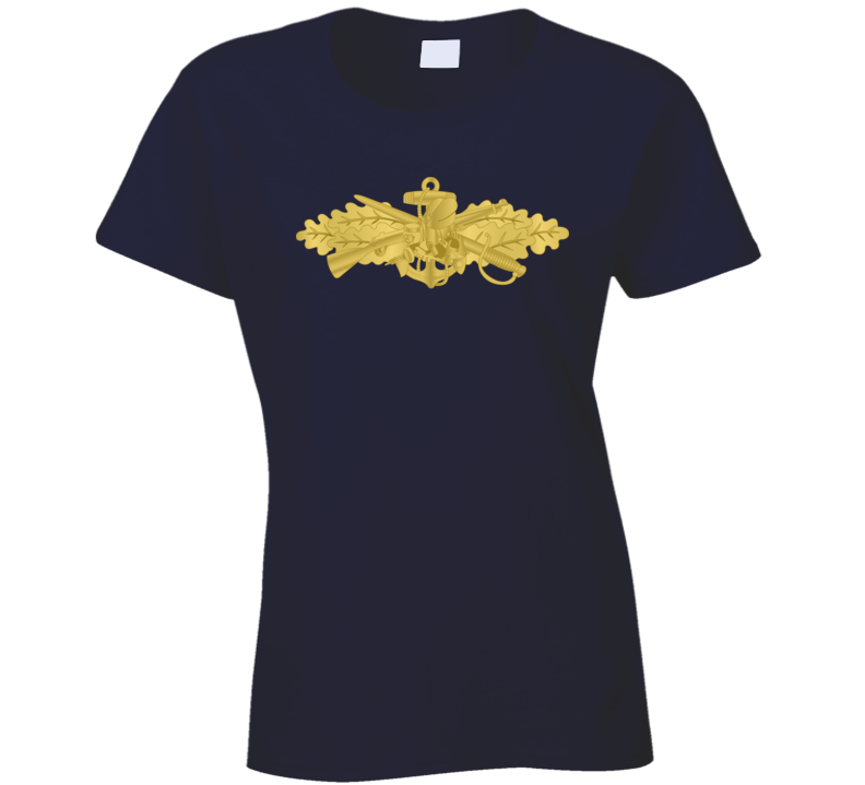 Navy - Seabee Combat Warfare Spec Badge - Of Wo Txt T Shirt