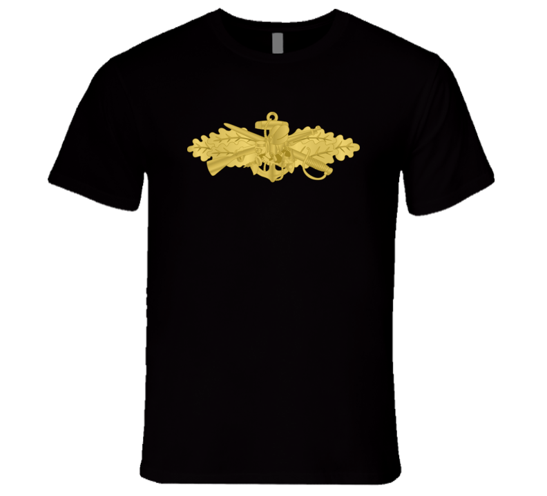 Navy - Seabee Combat Warfare Spec Badge - Of Wo Txt T Shirt