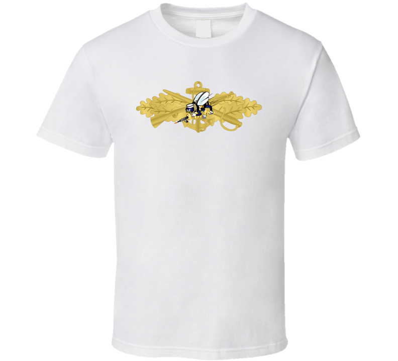 Navy - Seabee Combat Warfare Spec Badge - Of W Color Bee Wo Txt T Shirt