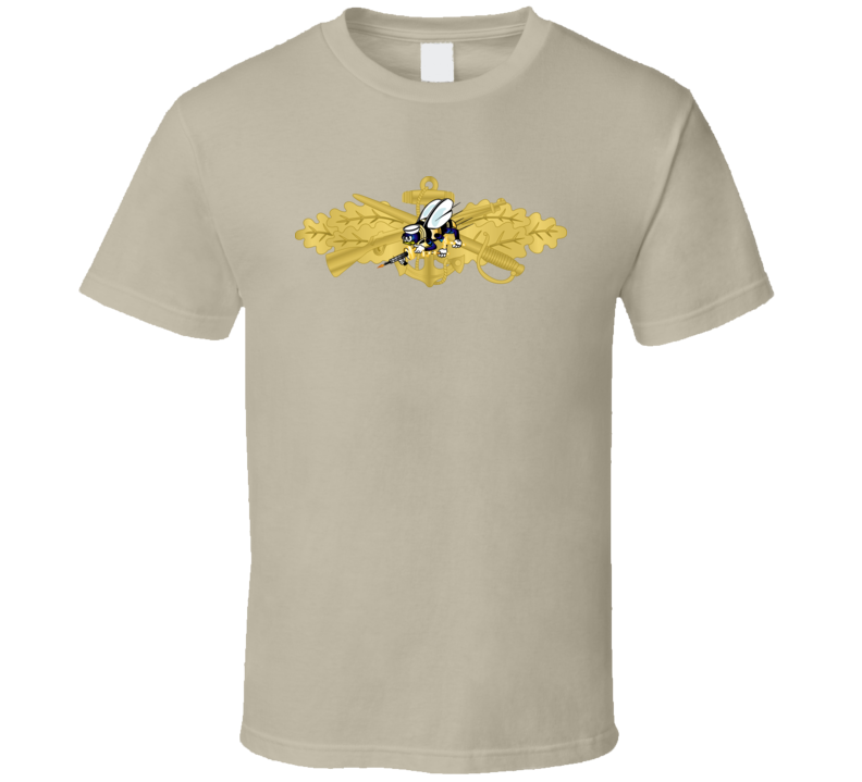 Navy - Seabee Combat Warfare Spec Badge - Of W Color Bee Wo Txt T Shirt