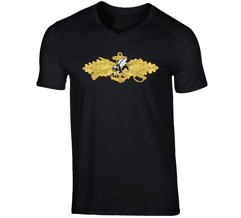 Navy - Seabee Combat Warfare Spec Badge - Of W Color Bee Wo Txt T Shirt