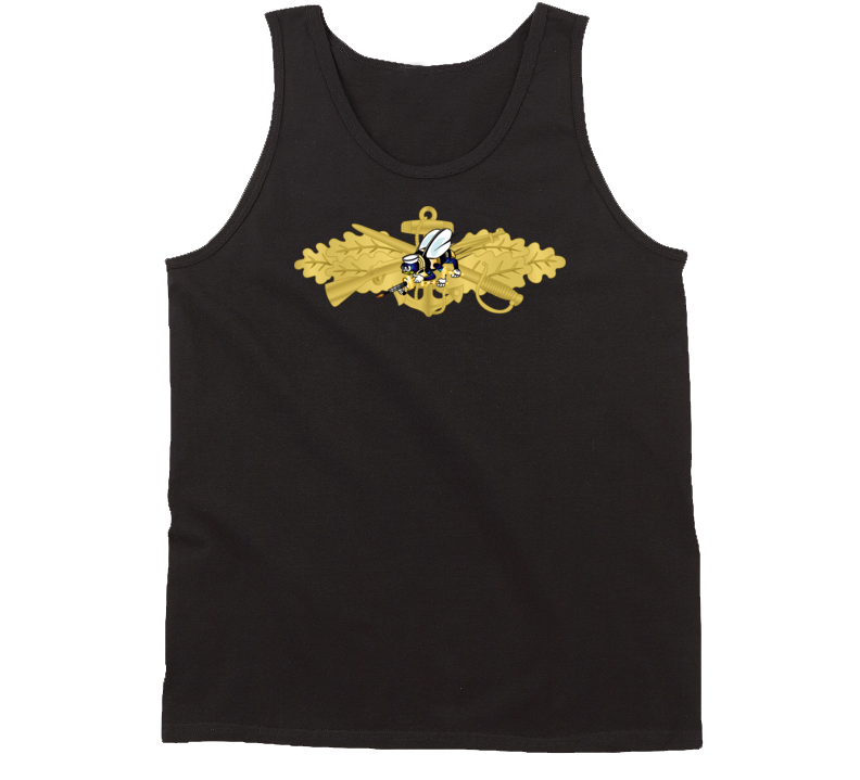 Navy - Seabee Combat Warfare Spec Badge - Of W Color Bee Wo Txt Tanktop