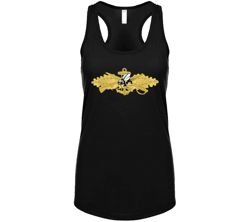 Navy - Seabee Combat Warfare Spec Badge - Of W Color Bee Wo Txt Tanktop