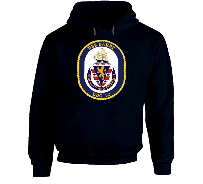 Navy - Uss Barry (ddg-52) Wo Txt Hoodie