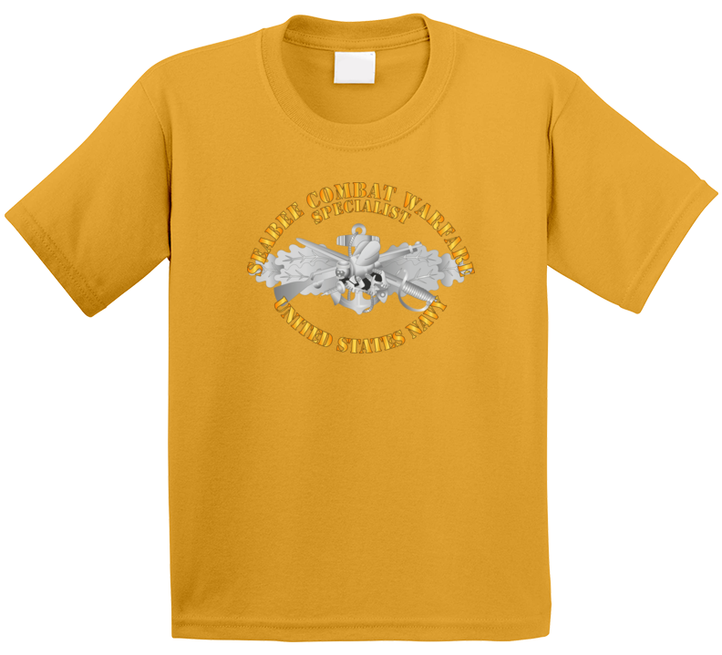 Navy - Seabee Combat Warfare Spec Badge - EM w Txt T Shirt