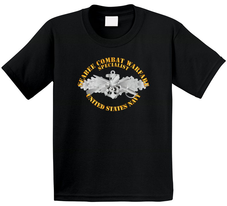 Navy - Seabee Combat Warfare Spec Badge - EM w Txt T Shirt