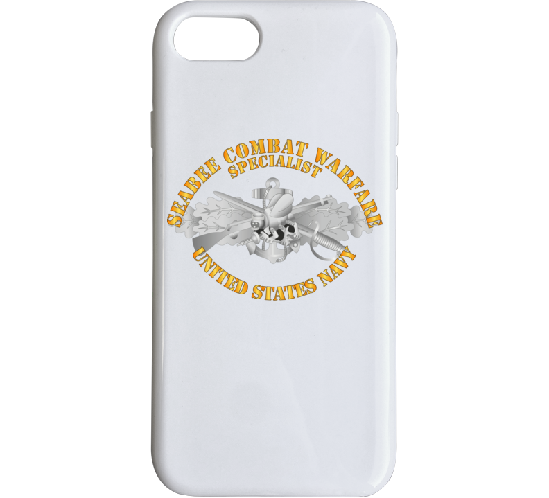Navy - Seabee Combat Warfare Spec Badge - EM w Txt Phone Case