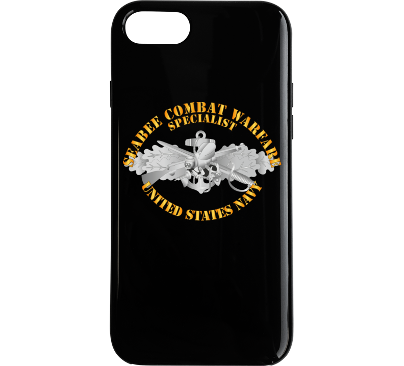 Navy - Seabee Combat Warfare Spec Badge - EM w Txt Phone Case