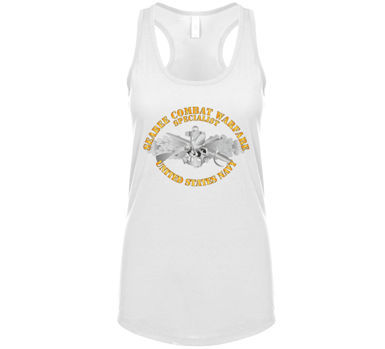Navy - Seabee Combat Warfare Spec Badge - EM w Txt Tanktop