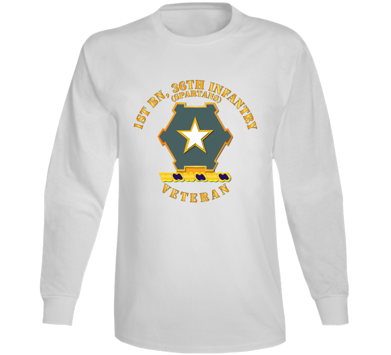 Army - 1st Bn 36th Infantry Dui - Spartans - Veteran Long Sleeve