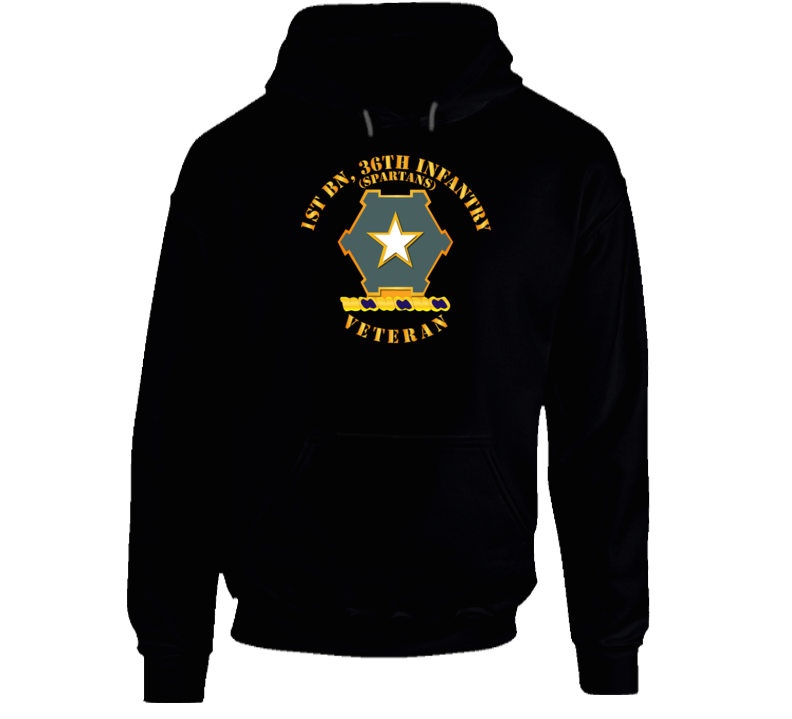 Army - 1st Bn 36th Infantry Dui - Spartans - Veteran Hoodie