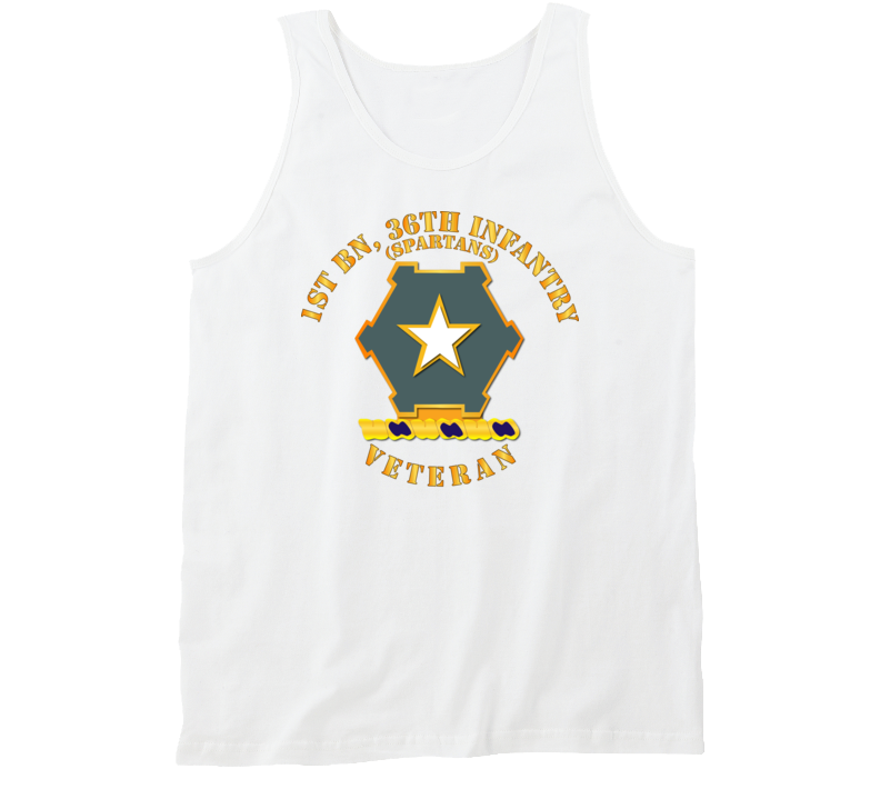 Army - 1st Bn 36th Infantry Dui - Spartans - Veteran Tanktop