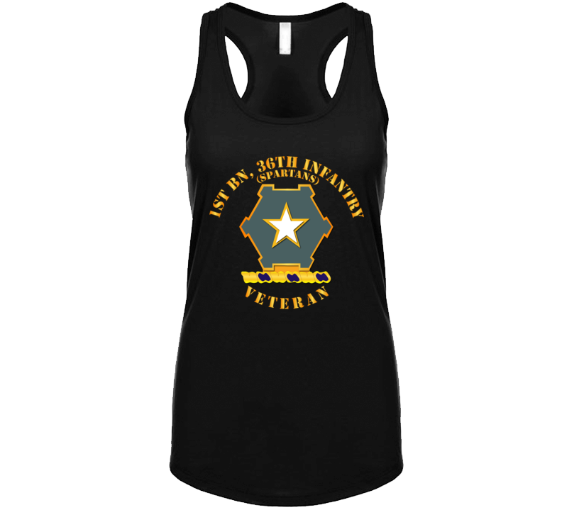 Army - 1st Bn 36th Infantry Dui - Spartans - Veteran Ladies Tanktop