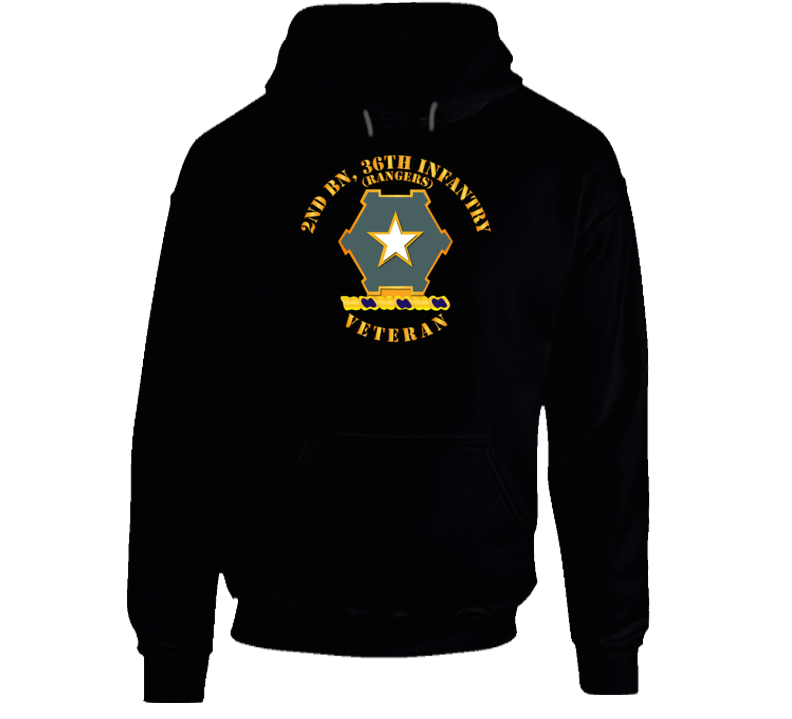 Army - 2nd Bn 36th Infantry Dui - Rangers - Veteran Hoodie