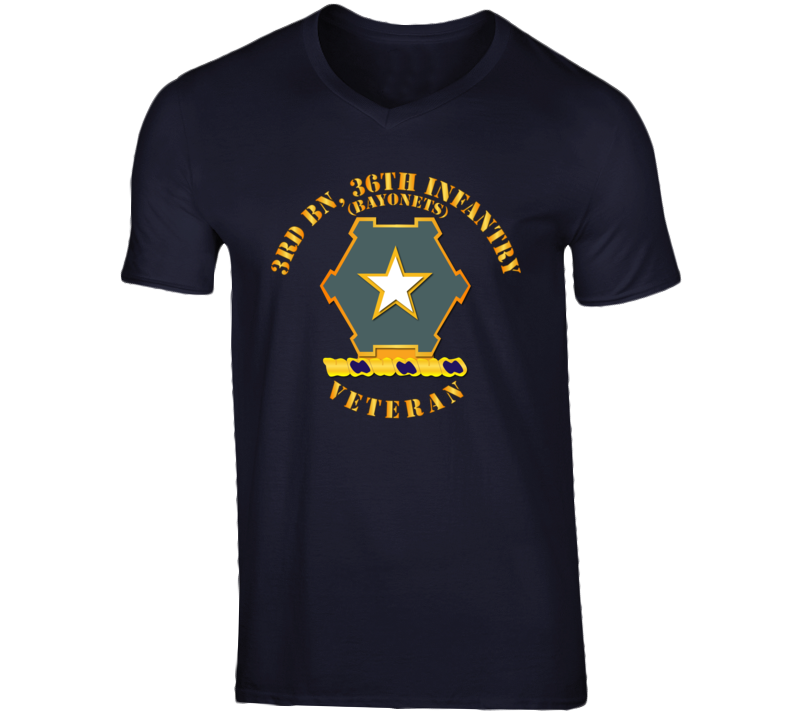 Army - 3rd Bn 36th Infantry Dui - Bayonets - Veteran V-neck