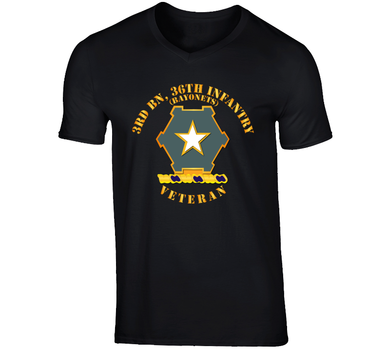Army - 3rd Bn 36th Infantry Dui - Bayonets - Veteran V-neck