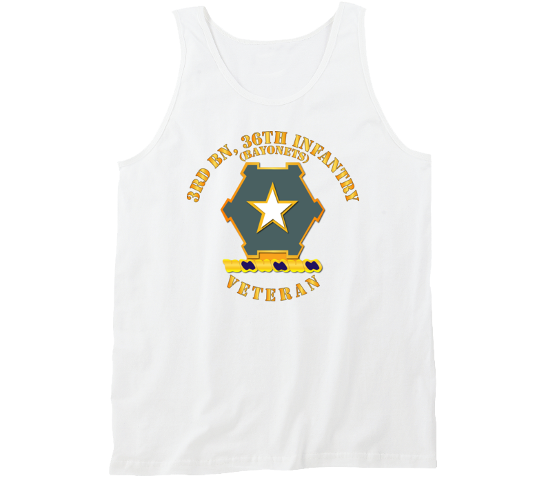 Army - 3rd Bn 36th Infantry Dui - Bayonets - Veteran Tanktop