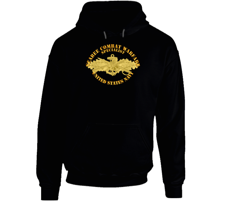 Navy - Seabee Combat Warfare Spec Badge - Of W Txt Hoodie