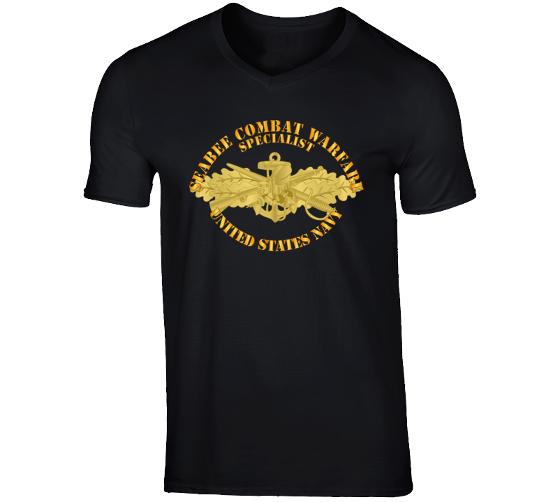 Navy - Seabee Combat Warfare Spec Badge - Of W Txt T Shirt